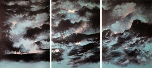 de sombres étendues, huile sur toile, 130 X 97 cm, 2014